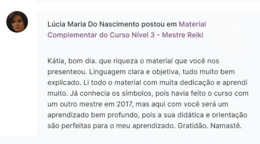 Depoimento de Lucia Maria do Nascimento